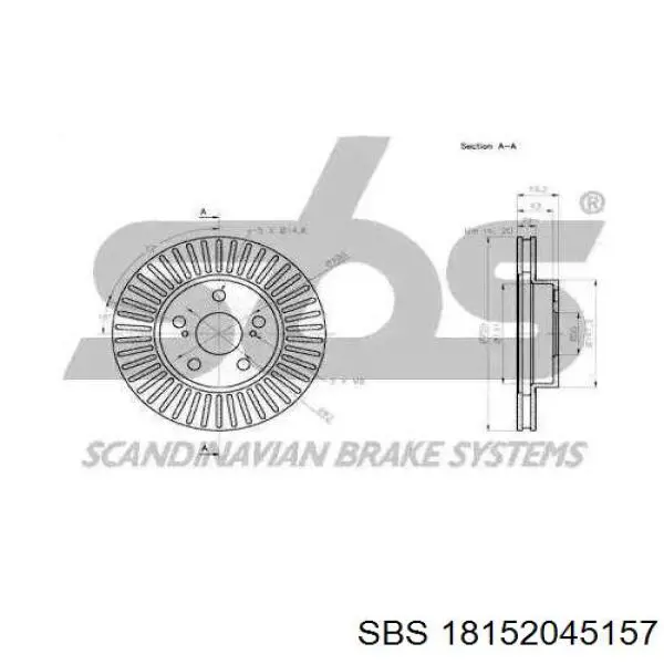 Freno de disco delantero Toyota Prius NHW20