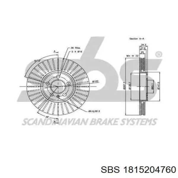 Freno de disco delantero Mercedes E C124