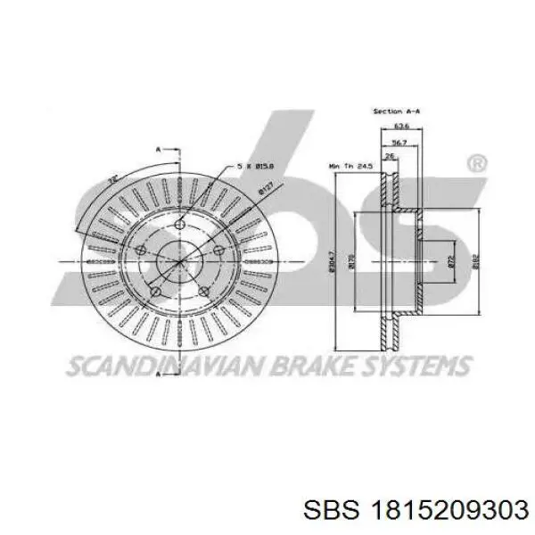 Freno de disco delantero Jeep Cherokee 2 XJ