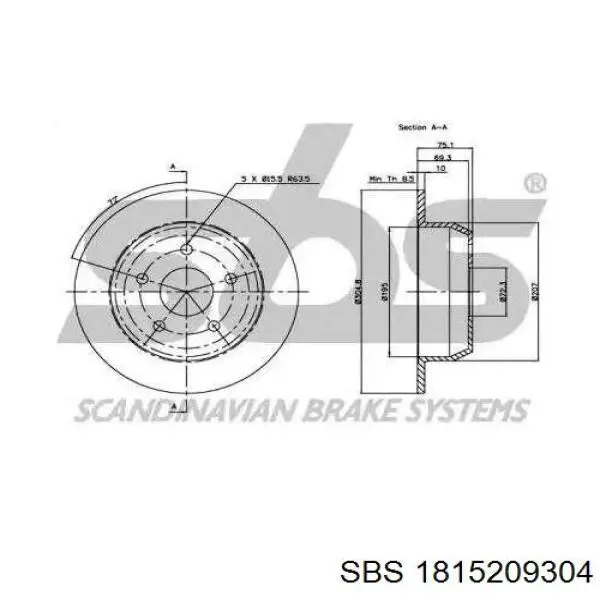 Disco de freno trasero Jeep Cherokee 2 XJ