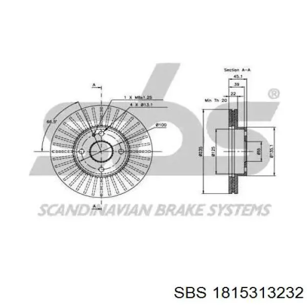 Freno de disco delantero Mazda 323 BG