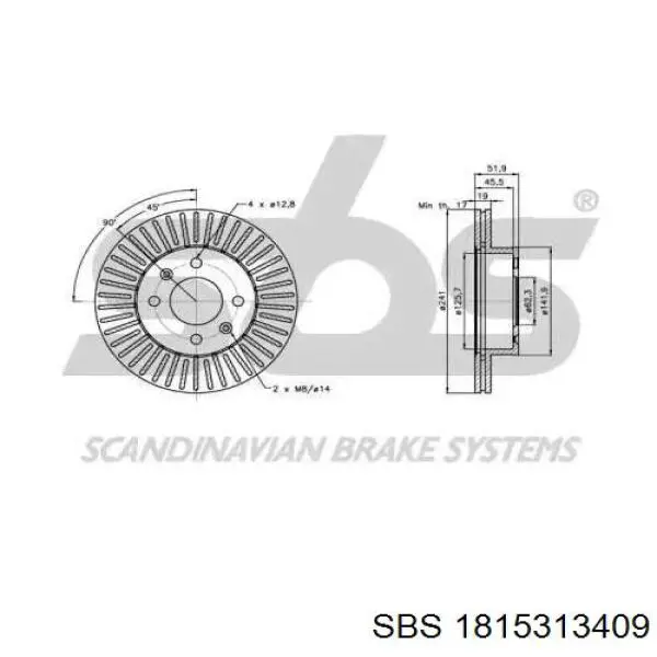 Freno de disco delantero Hyundai Accent 1