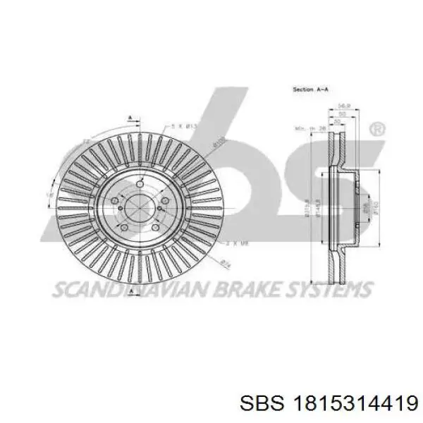 Freno de disco delantero Subaru Impreza 1 GC