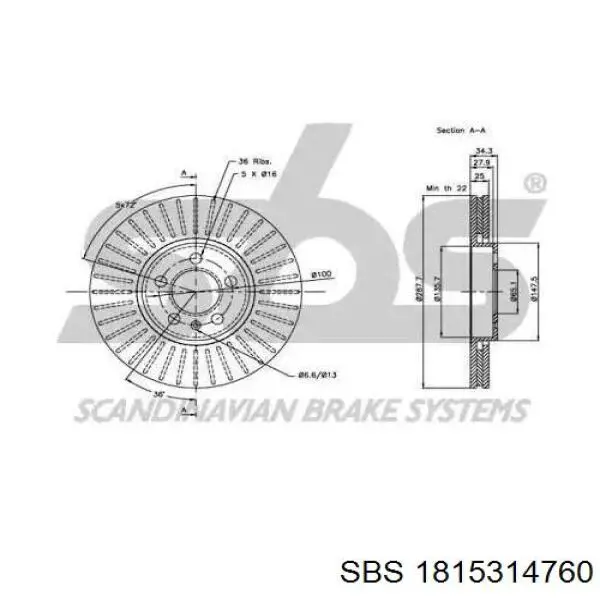 Freno de disco delantero Mercedes E C124