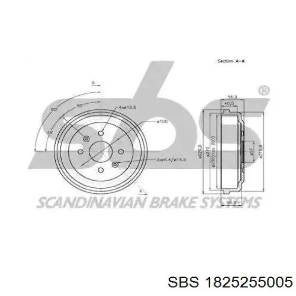 TAW07C Japan Parts Tambor de freno trasero