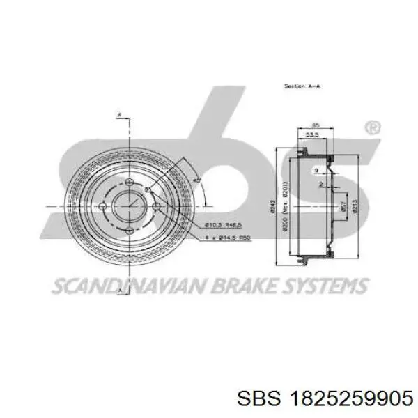1825259905 SBS freno de tambor trasero