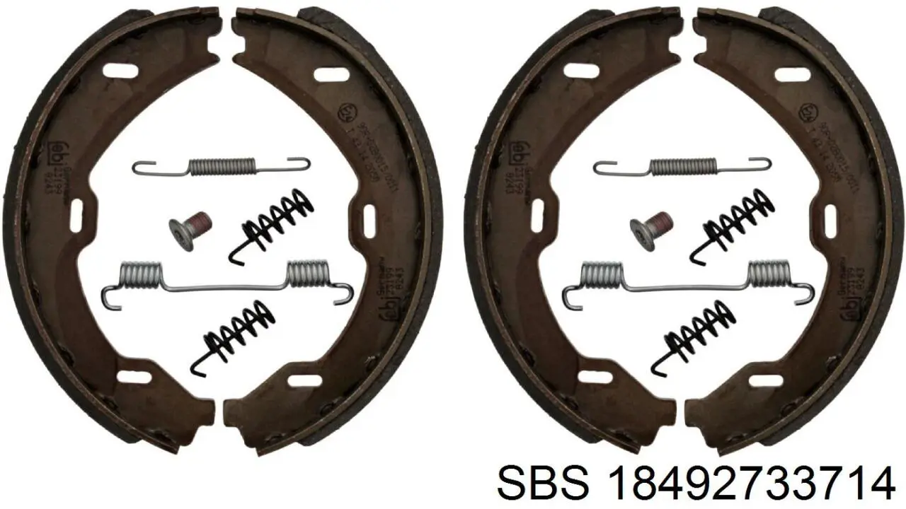 18492733714 SBS juego de zapatas de frenos, freno de estacionamiento