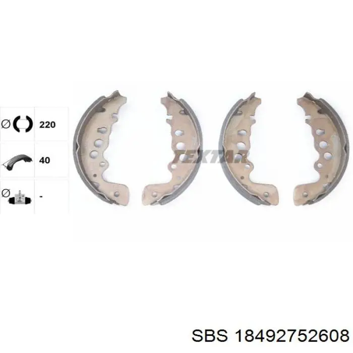18492752608 SBS zapatas de frenos de tambor traseras
