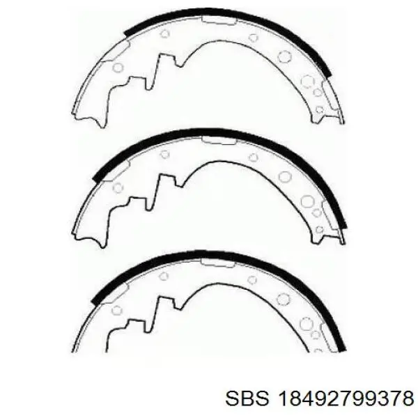 18492799378 SBS zapatas de frenos de tambor traseras