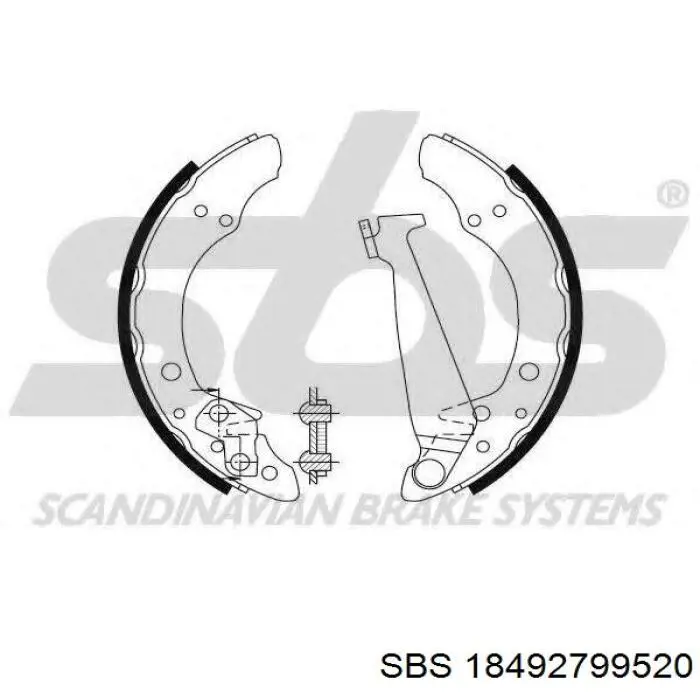 18492799520 SBS zapatas de frenos de tambor traseras