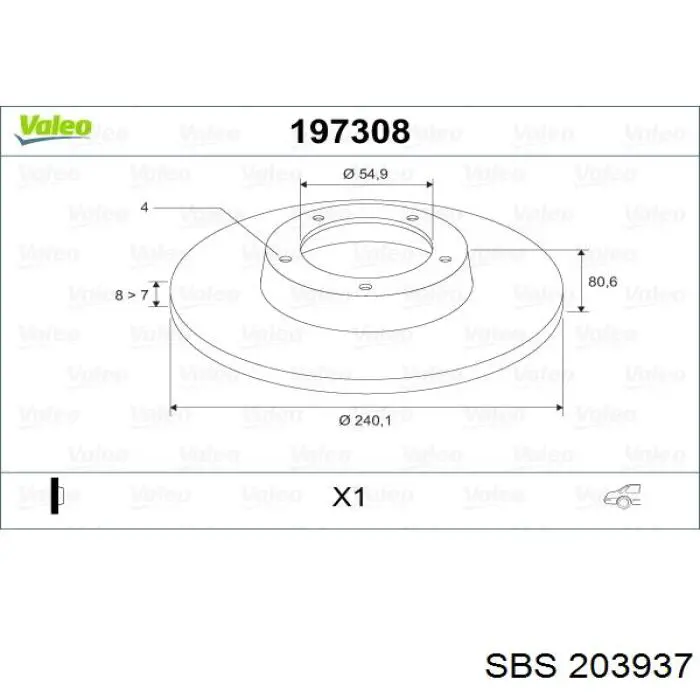 Disco de freno trasero Alfa Romeo 33 905