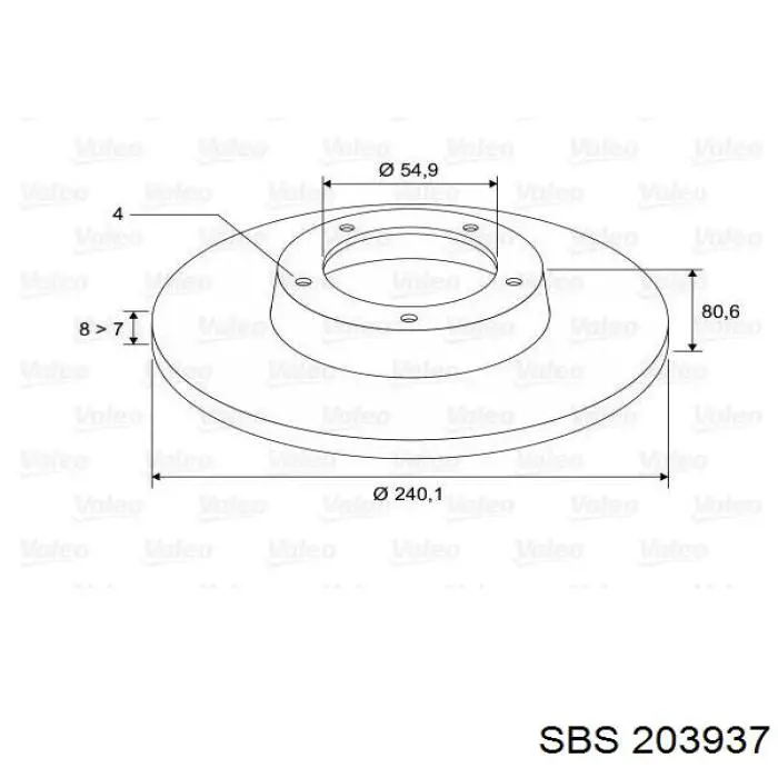 Disco de freno trasero Alfa Romeo 33 905