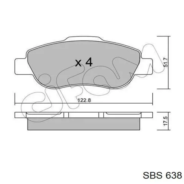 07YA22SP Brembo pastillas de freno delanteras