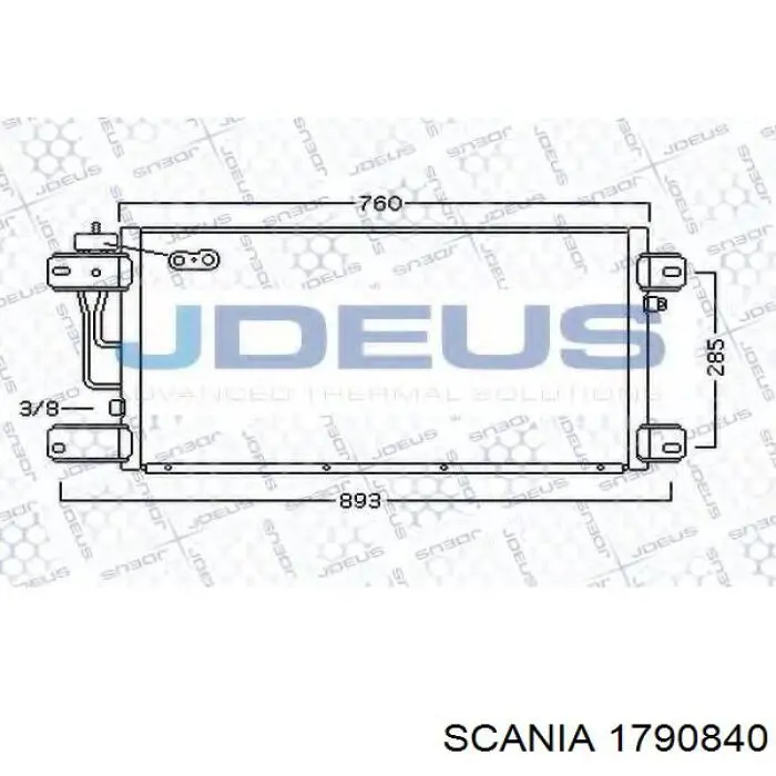 1 790 840 Scania condensador aire acondicionado