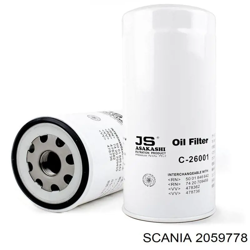 2059778 Scania filtro de aceite