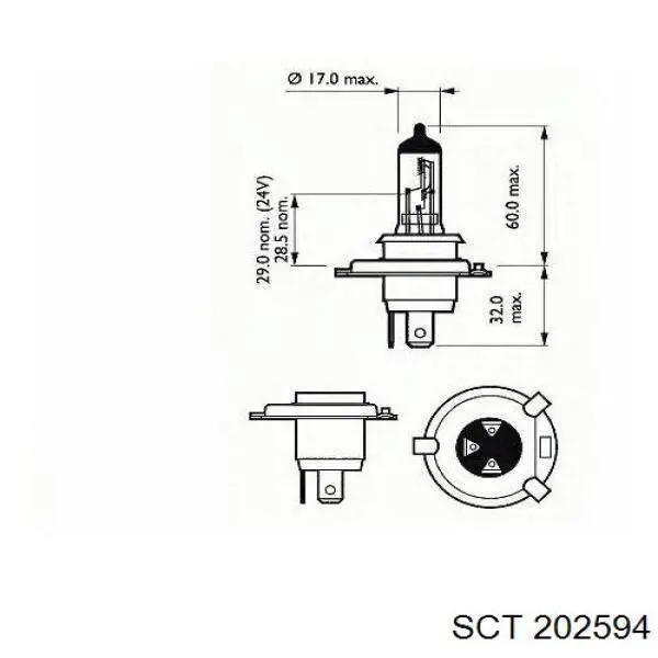 9008081101 Toyota Lámpara halógena