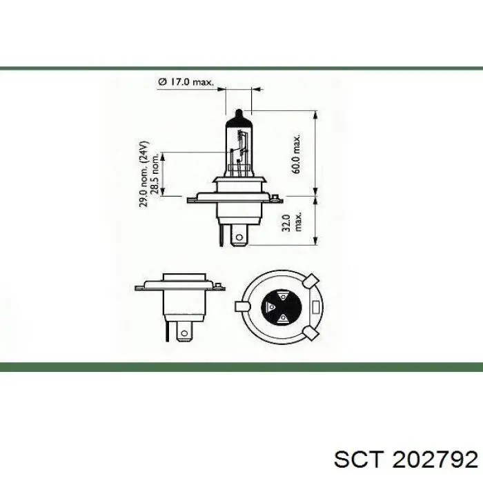 202792 SCT bombilla halógena