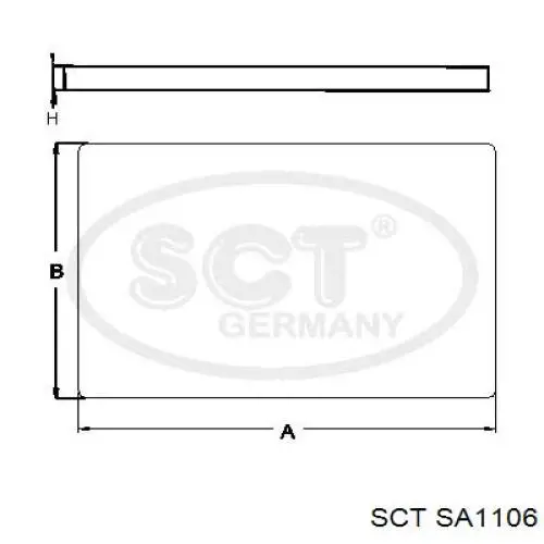 SA1106 SCT filtro habitáculo