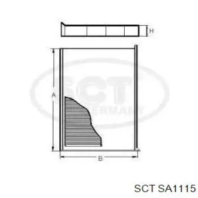 SA1115 SCT filtro de habitáculo