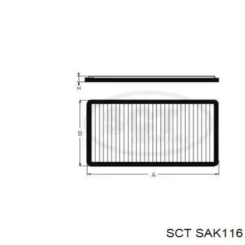 SAK116 SCT filtro de habitáculo