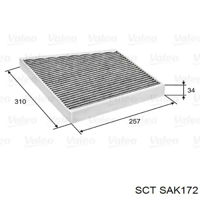 Filtro de habitáculo SAK172 SCT