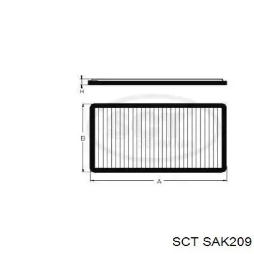 SAK209 SCT filtro de habitáculo