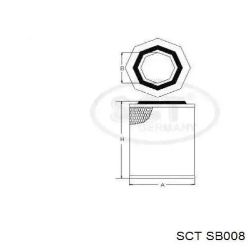 SB008 SCT filtro de aire