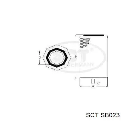 SB023 SCT filtro de aire