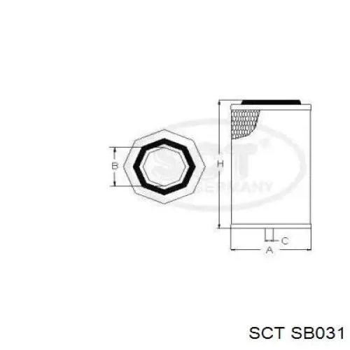 Filtro de aire B2W005PR JC Premium
