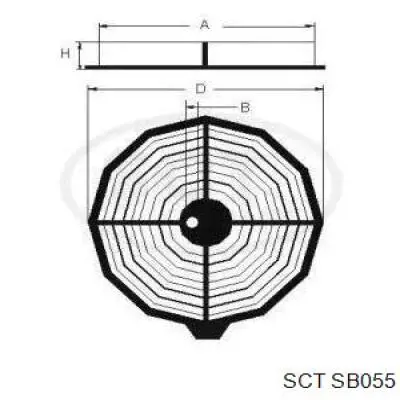 SB055 SCT filtro de aire