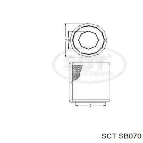 SB070 SCT filtro de aire