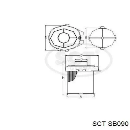 SB 090 SCT filtro de aire