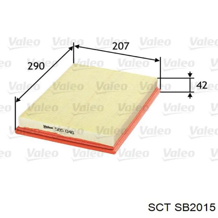 SB2015 SCT filtro de aire