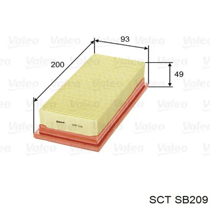 SB209 SCT filtro de aire