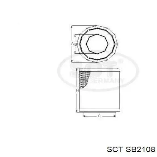 SB2108 SCT filtro de aire