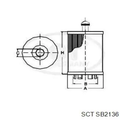 SB2136 SCT filtro de aire