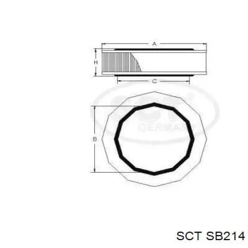 SB214 SCT filtro de aire