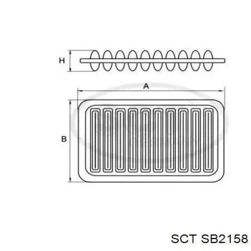 SB2158 SCT filtro de aire