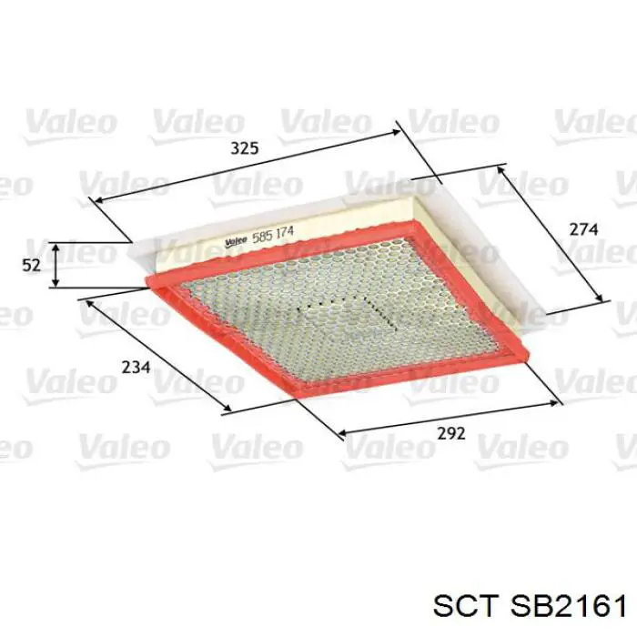 SB2161 SCT filtro de aire
