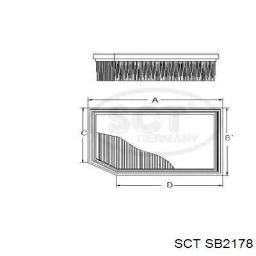 SB2178 SCT filtro de aire
