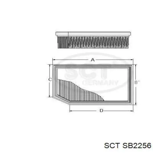SB2256 SCT filtro de aire