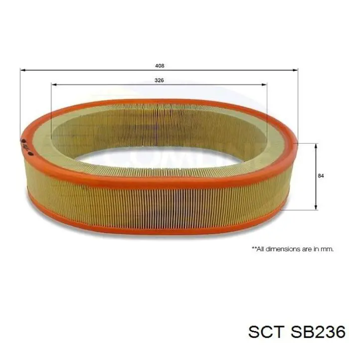 SB236 SCT filtro de aire