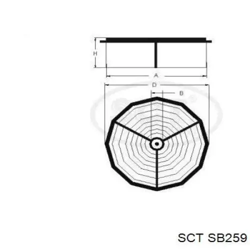 sb259 SCT filtro de aire