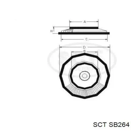 SB264 SCT filtro de aire