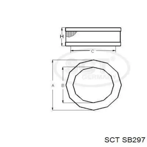 Filtro de aire 165464BC2A Nissan/Infiniti