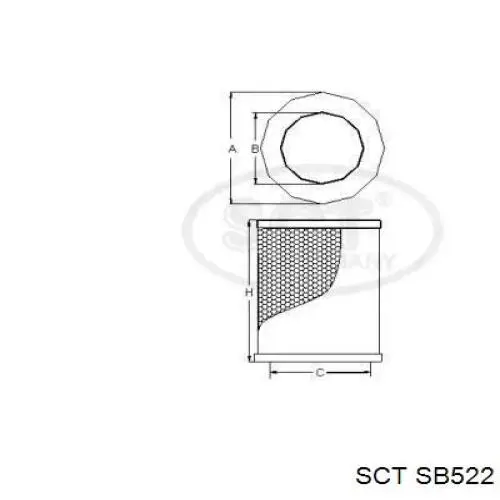 SB522 SCT filtro de aire