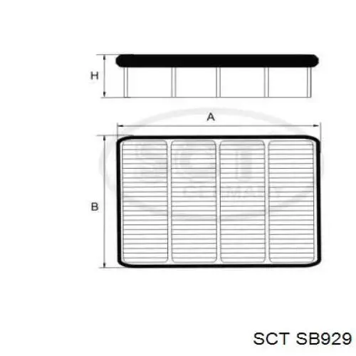 SB929 SCT filtro de aire