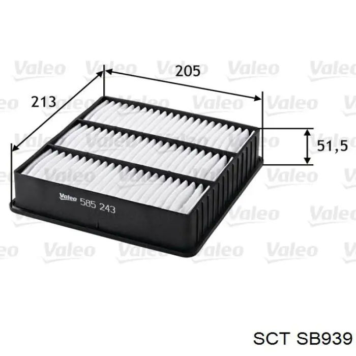 Filtro de aire SB939 SCT