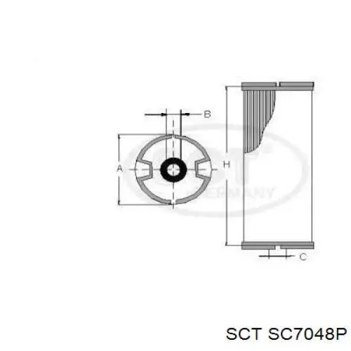 SC 7048 P SCT filtro combustible