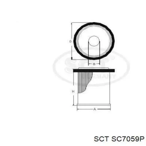 SC7059P SCT filtro combustible